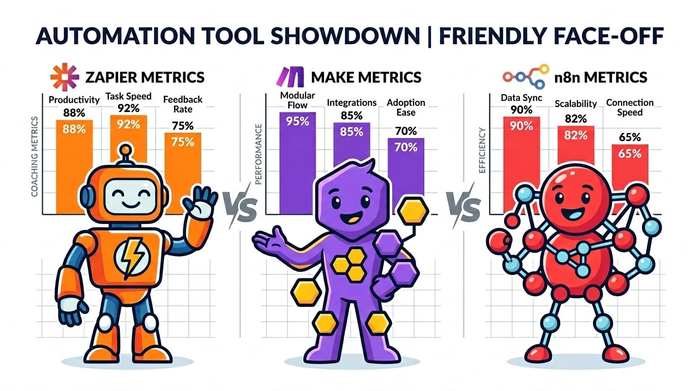 Zapier vs Make vs n8n: Which Is Best for Coaches?